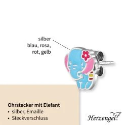 Engelsrufer Kinderohrringe Silber Mit Blauem Elefant 5 Engelsrufer Kinderohrringe Silber Mit Blauem Elefant -Engelsrufer Kette Verkäufe hee elephant4