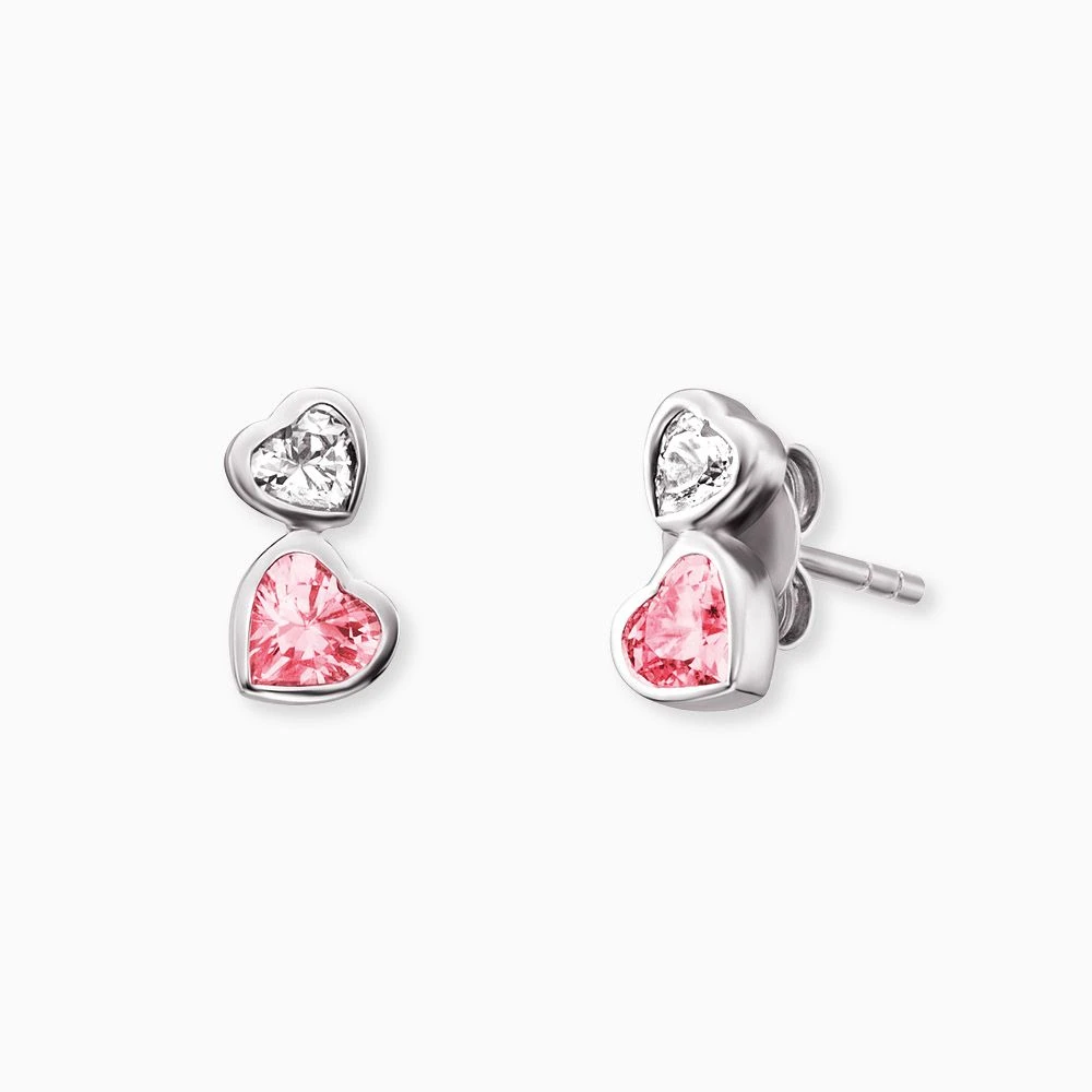 Engelsrufer Mädchen Ohrstecker Silber Herz Motiv mit Zirkoniasteinen weiß & rosa Engelsrufer Mädchen Ohrstecker Silber Herz Motiv Mit Zirkoniasteinen Weiß & Rosa -Engelsrufer Kette Verkäufe hee hearts5 zi 1