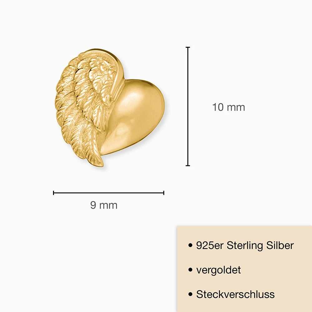 Engelsrufer Mädchen Ohrringe Herzflügel vergoldet Engelsrufer Mädchen Ohrringe Herzflügel Vergoldet -Engelsrufer Kette Verkäufe hee heartwing g 3 de