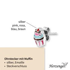 Engelsrufer Kinderohrringe Silber Muffin -Engelsrufer Kette Verkäufe hee muffin4