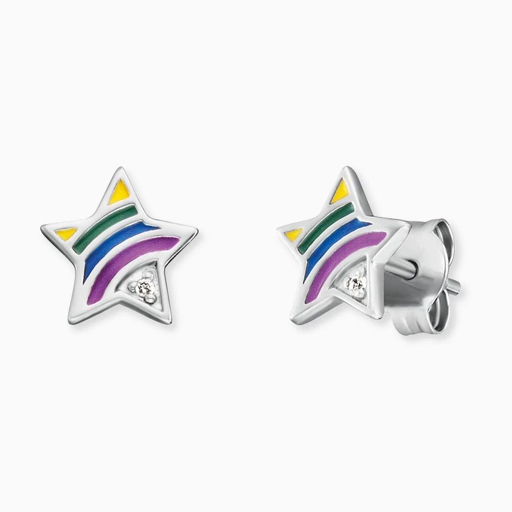Engelsrufer Kinderohrringe Silber Stern Regenbogen mit Zirkonia Engelsrufer Kinderohrringe Silber Stern Regenbogen Mit Zirkonia -Engelsrufer Kette Verkäufe hee star rainbow 1