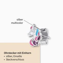 Engelsrufer Kinderohrringe Silber Mit Farbigem Einhorn -Engelsrufer Kette Verkäufe hee unicorn01 st2