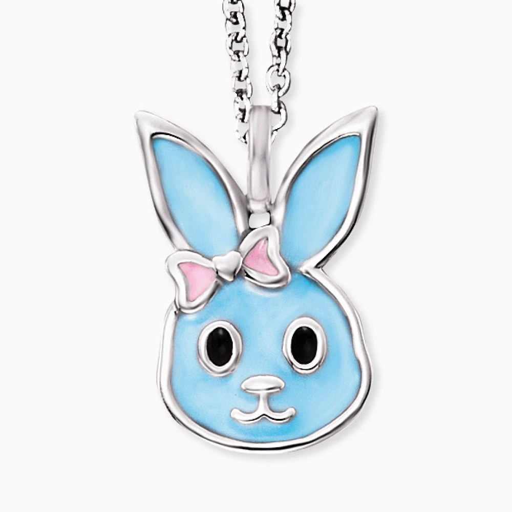 Engelsrufer Mädchen-Kinderkette Silber mit blauem Hasen Anhänger Engelsrufer Mädchen-Kinderkette Silber Mit Blauem Hasen Anhänger -Engelsrufer Kette Verkäufe hen bunny1
