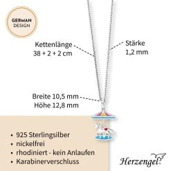 Engelsrufer Kinderkette Mädchen Silber Mit Karussell Anhänger 5 Engelsrufer Kinderkette Mädchen Silber Mit Karussell Anhänger -Engelsrufer Kette Verkäufe hen carousel5