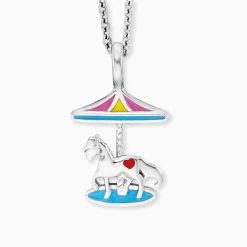 Engelsrufer Kinderkette Mädchen Silber Mit Karussell Anhänger 3 Engelsrufer Kinderkette Mädchen Silber Mit Karussell Anhänger -Engelsrufer Kette Verkäufe hen carousel 1