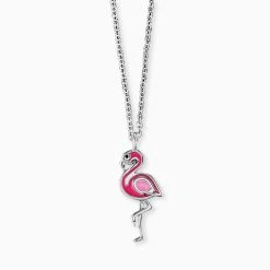 Engelsrufer Mädchen-Kinderkette Silber Mit Rosa Flamingo Anhänger 5 Engelsrufer Mädchen-Kinderkette Silber Mit Rosa Flamingo Anhänger -Engelsrufer Kette Verkäufe hen flamingo 1