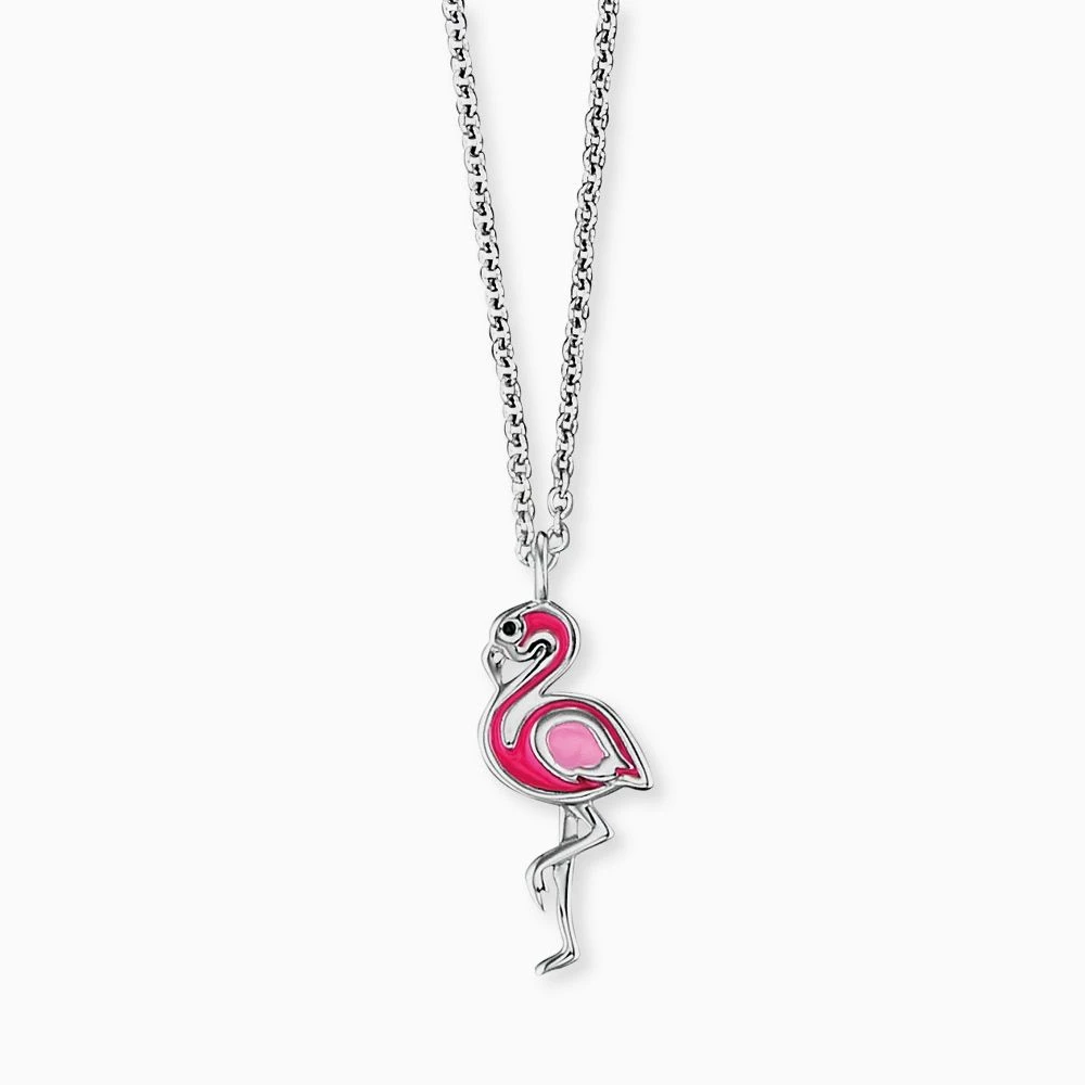 Engelsrufer Mädchen-Kinderkette Silber mit rosa Flamingo Anhänger Engelsrufer Mädchen-Kinderkette Silber Mit Rosa Flamingo Anhänger -Engelsrufer Kette Verkäufe hen flamingo 1