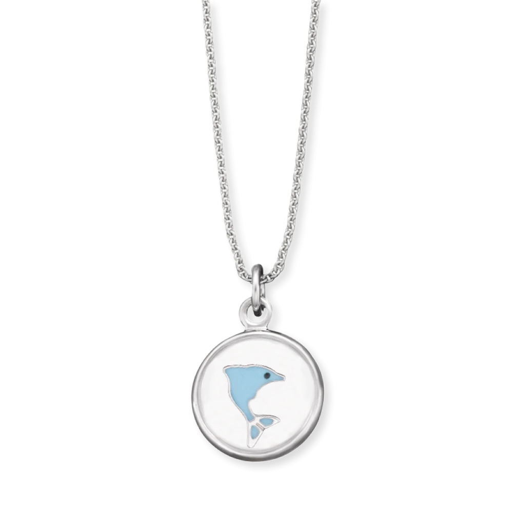 Engelsrufer Mädchen-Kinderkette Silber mit Delfin Anhänger aus Glas Engelsrufer Mädchen-Kinderkette Silber Mit Delfin Anhänger Aus Glas -Engelsrufer Kette Verkäufe hen glas 07freedom 1 5