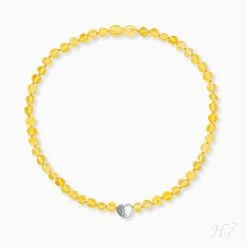 Engelsrufer Mädchen Kette Herzflügel Mit Bernstein