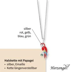 Engelsrufer Kinderkette Mädchen Silber Mit Rotem Papagei 4 Engelsrufer Kinderkette Mädchen Silber Mit Rotem Papagei -Engelsrufer Kette Verkäufe hen parrot4