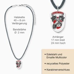 Engelsrufer Kinderkette Jungen Edelstahl Mit Emaille Rennfahrer -Engelsrufer Kette Verkäufe hen racing 3