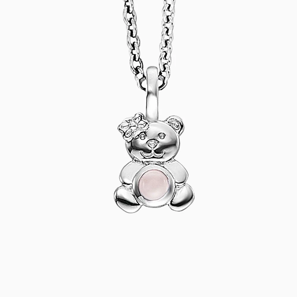 Engelsrufer Kinder Kette Teddy Silber mit Rosenquarz Engelsrufer Kinder Kette Teddy Silber Mit Rosenquarz -Engelsrufer Kette Verkäufe hen teddy rq 1