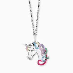 Engelsrufer Mädchen-Kinderkette Silber Mit Farbigem Einhorn Anhänger -Engelsrufer Kette Verkäufe hen unicorn01 1