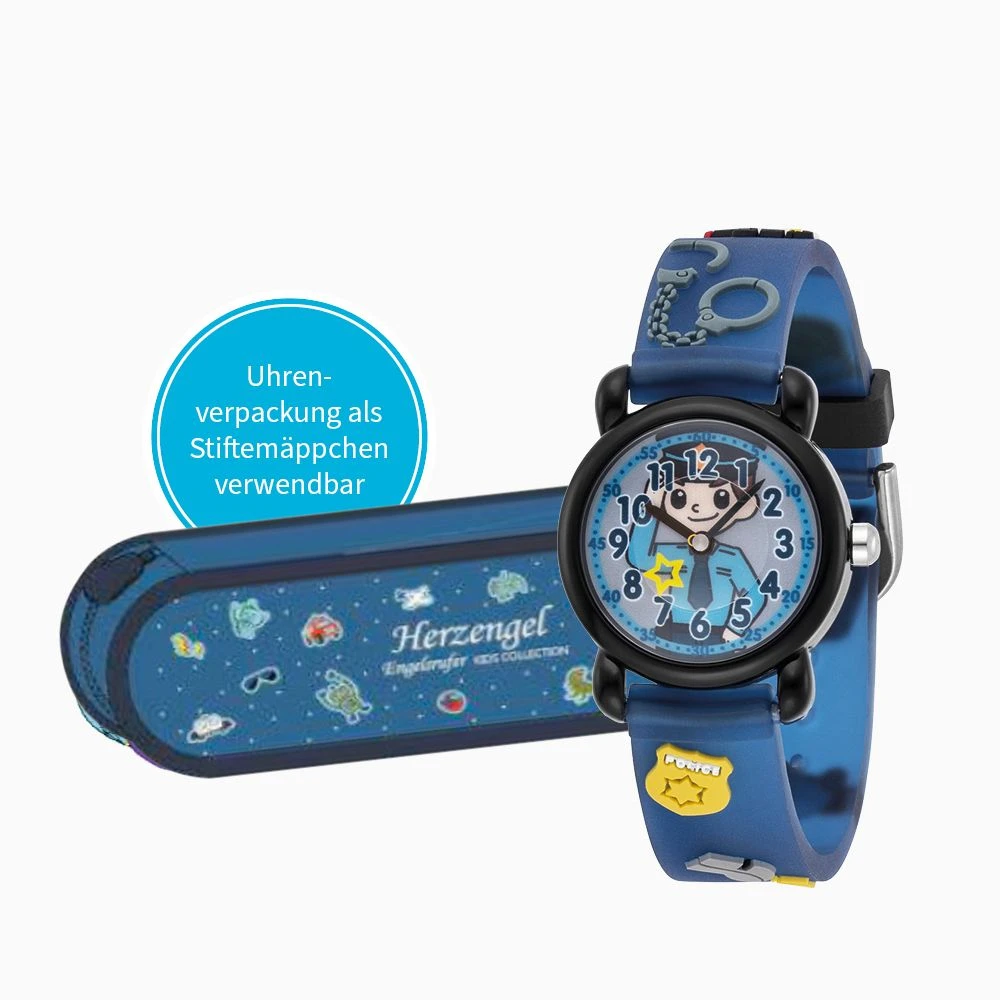 Engelsrufer Kinder Uhr Polizei Multicolor für Jungen inkl. Stiftemäppchen Engelsrufer Kinder Uhr Polizei Multicolor Für Jungen Inkl. Stiftemäppchen -Engelsrufer Kette Verkäufe hewa police 1