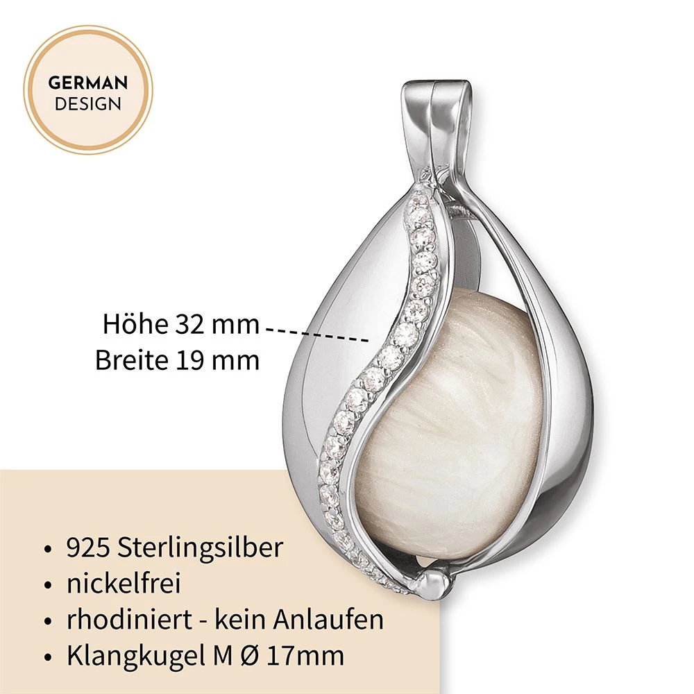 Engelsrufer Klangkugel Anhänger Himmelsträne silber mit Zirkonia in verschiedenen Größen Engelsrufer Klangkugel Anhänger Himmelsträne Silber Mit Zirkonia In Verschiedenen Größen -Engelsrufer Kette Verkäufe himmelstr ne m 4