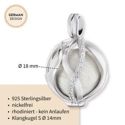 Engelsrufer Anhänger Paradise Dreifarbig Mit Klangkugel Weiß Und Zirkoniasteinen In Verschiedenen Größen 5 Engelsrufer Anhänger Paradise Dreifarbig Mit Klangkugel Weiß Und Zirkoniasteinen In Verschiedenen Größen -Engelsrufer Kette Verkäufe paradise s