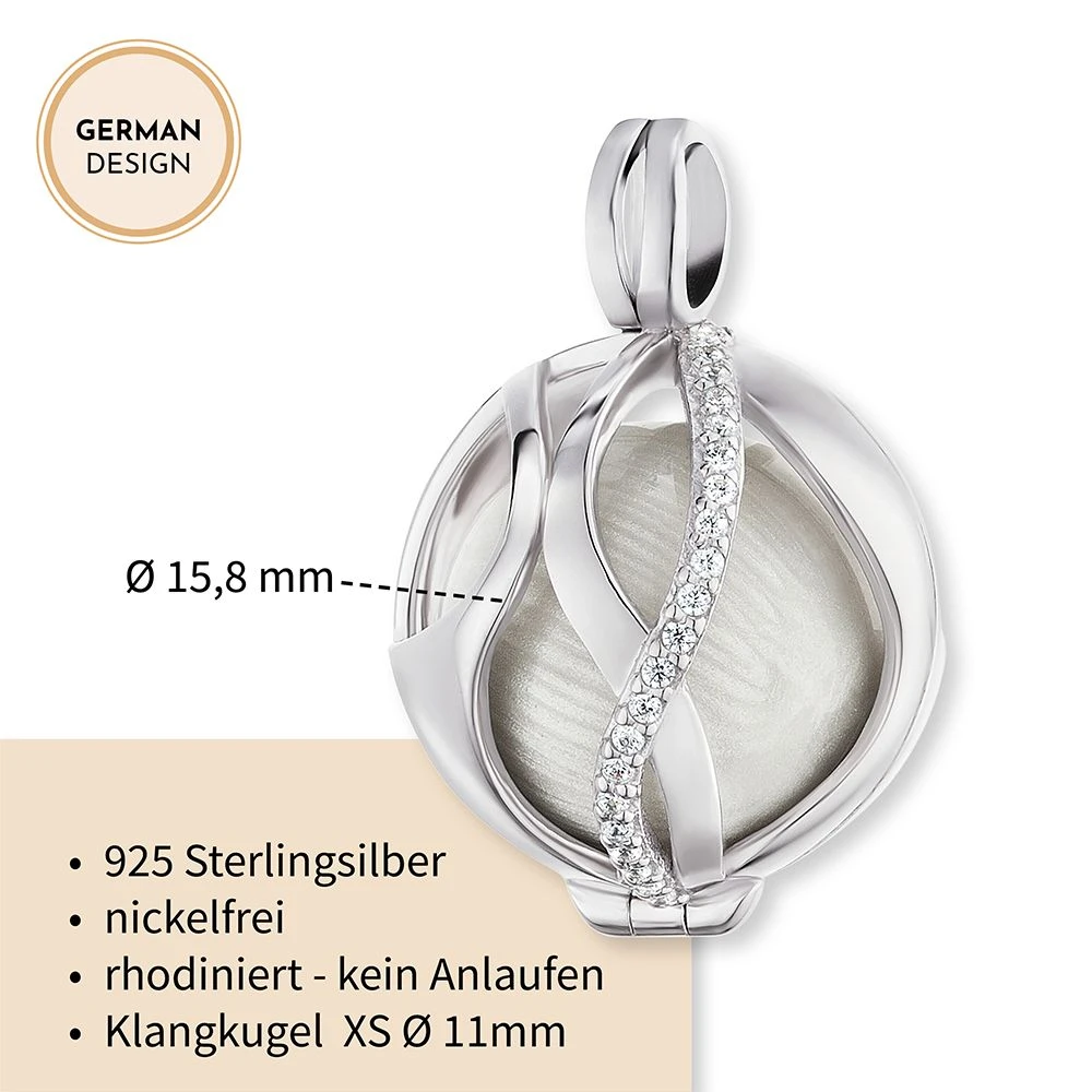 Engelsrufer Anhänger Paradise dreifarbig mit Klangkugel weiß und Zirkoniasteinen in verschiedenen Größen Engelsrufer Anhänger Paradise Dreifarbig Mit Klangkugel Weiß Und Zirkoniasteinen In Verschiedenen Größen -Engelsrufer Kette Verkäufe